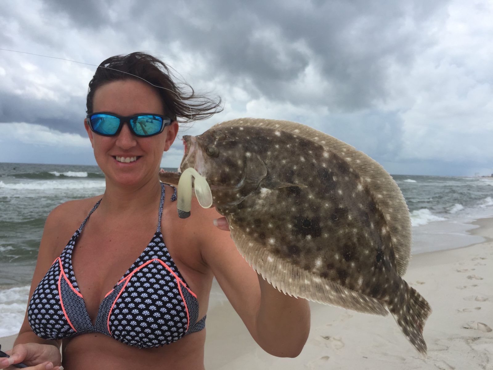 Flounder Eating up Matrix Shad Along the Panhandle Beach Fronts - Matrix  Shad