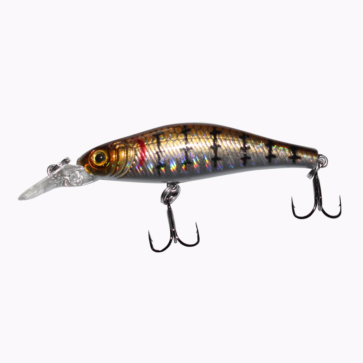 DM Cricket Lures Small Wooden Black Orange - Finish-Tackle