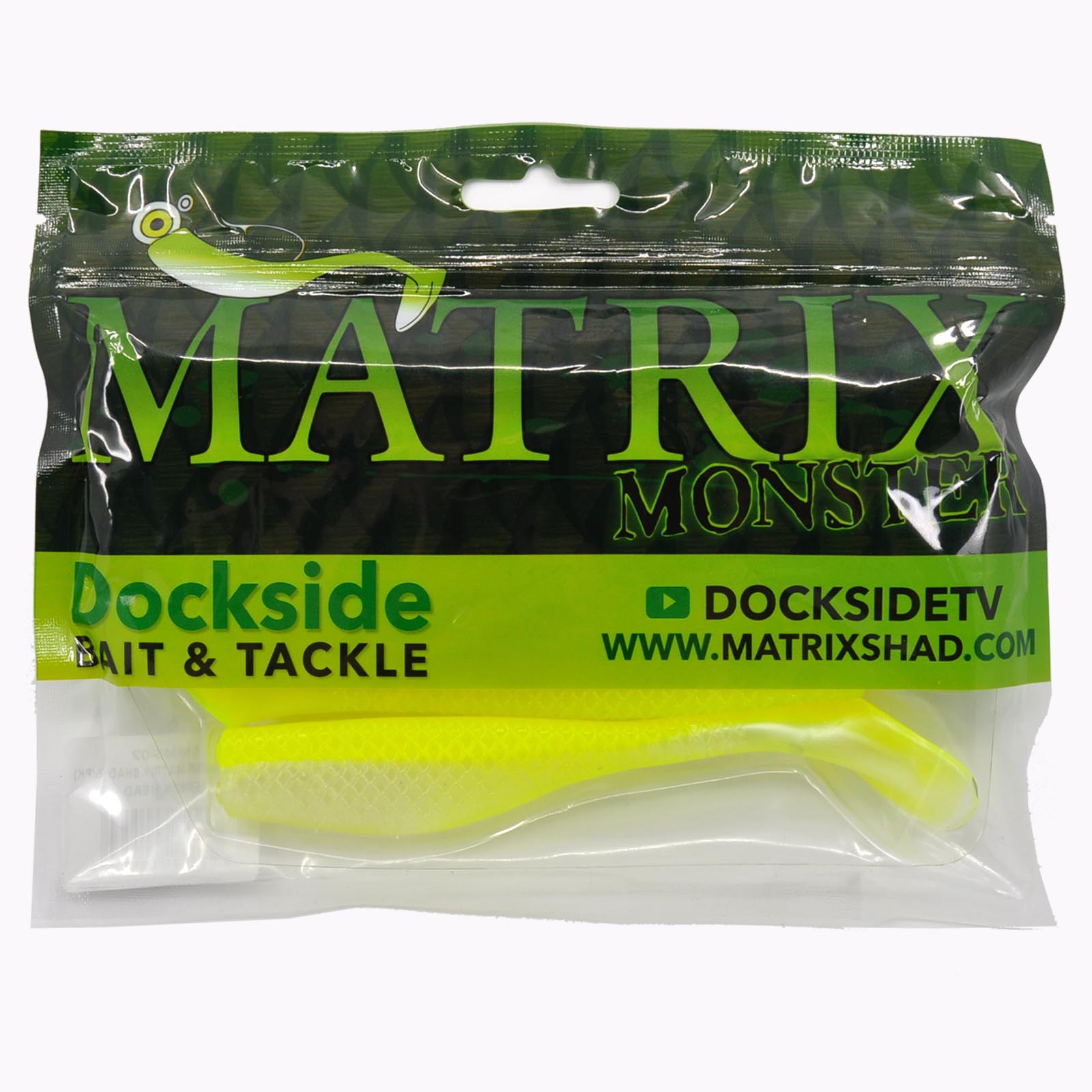 ANDE Matrix Shad Dockside 3 In. Swimbait & Tackle, Lemon Head, 3MS8-02 